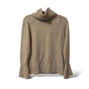 Loft Beige Turtleneck Bell Sleeve Sweater Women’s Small